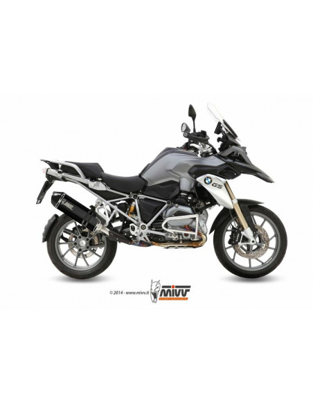 Silencieux MIVV Speed Edge inox brossé noir/casquette carbone BMW R1200GS Silencieux MIVV Speed Edge inox brossé noir/casquette carbone BMW R1200GS