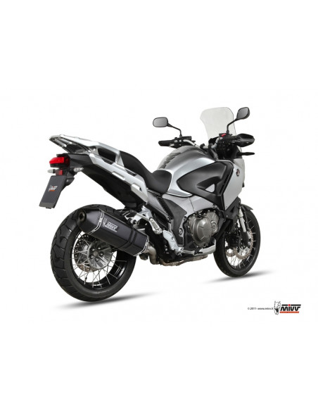 Silencieux MIVV Speed Edge inox noir casquette carbone Honda Crosstourer Silencieux MIVV Speed Edge inox noir casquette carbone Honda Crosstourer