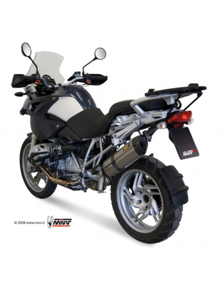 Silencieux MIVV Suono inox/casquette carbone BMW R1200GS Silencieux MIVV Suono inox/casquette carbone BMW R1200GS