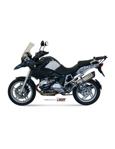 Silencieux MIVV Suono inox/casquette carbone BMW R1200GS Silencieux MIVV Suono inox/casquette carbone BMW R1200GS