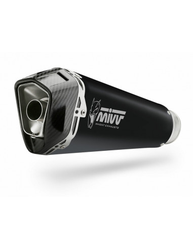 Silencieux MIVV Delta Race inox noir/casquette carbone Honda X-ADV 750 Silencieux MIVV Delta Race inox noir/casquette carbone Honda X-ADV 750