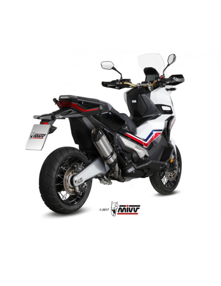 Silencieux MIVV Suono inox/casquette carbone Honda X-ADV 750 Silencieux MIVV Suono inox/casquette carbone Honda X-ADV 750