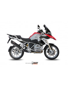 Silencieux MIVV Suono inox brossé noir/casquette carbone BMW R1200GS 2