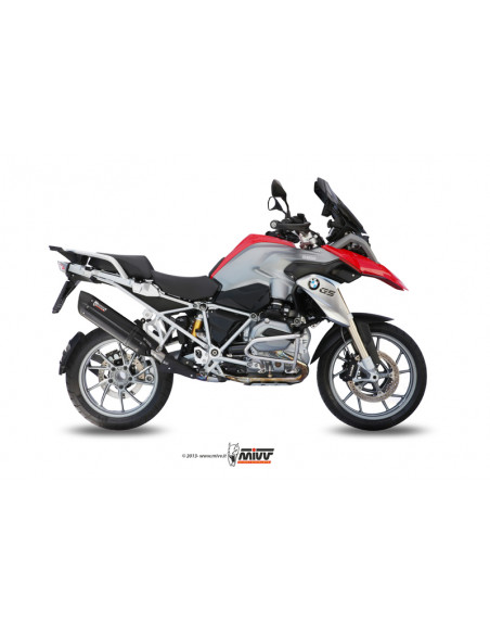 Silencieux MIVV Suono inox brossé noir/casquette carbone BMW R1200GS Silencieux MIVV Suono inox brossé noir/casquette carbone BMW R1200GS