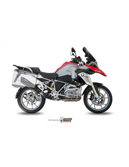 Silencieux MIVV Suono inox brossé noir/casquette carbone BMW R1200GS Silencieux MIVV Suono inox brossé noir/casquette carbone BMW R1200GS