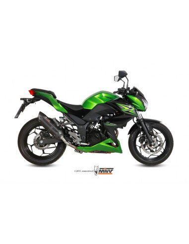 Silencieux MIVV Suono inox brossé noir Kawasaki Z300 Silencieux MIVV Suono inox brossé noir Kawasaki Z300