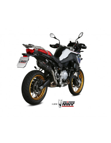 Silencieux MIVV Suono Steel Black/casquette carbone BMW F850GS