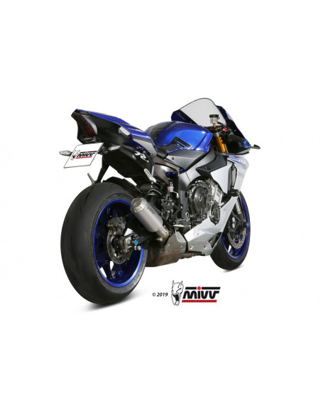Silencieux MIVV MK3 inox brossé/casquette inox Yamaha MT-10