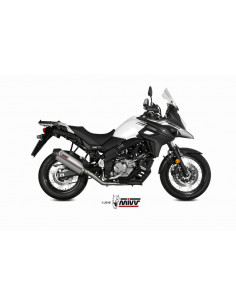 Silencieux MIVV Oval titane/casquette carbone Suzuki DL650 V-Strom 2
