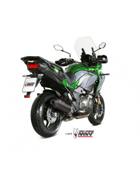Silencieux MIVV Oval carbone/casquette carbone Kawasaki Versys 1000 Silencieux MIVV Oval carbone/casquette carbone Kawasaki Versys 1000