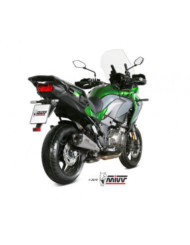 Silencieux MIVV Delta Race inox/casquette carbone Kawasaki Versys 1000