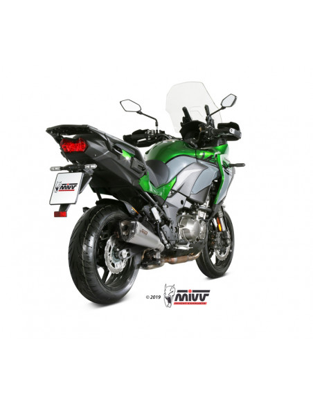 Silencieux MIVV Delta Race inox/casquette carbone Kawasaki Versys 1000