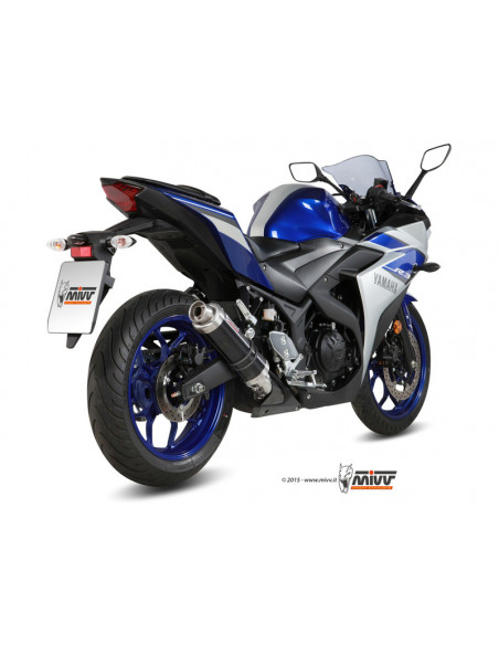 Silencieux MIVV GP inox noir/casquette inox Yamaha YZF R3 Silencieux MIVV GP inox noir/casquette inox Yamaha YZF R3