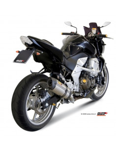 Silencieux MIVV Suono inox brossé noir/casquette carbone Kawasaki Z750