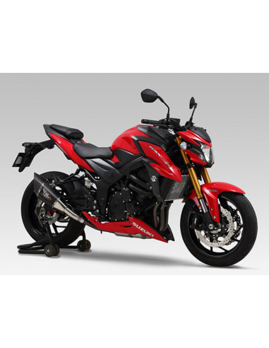 Silencieux YOSHIMURA R11SQ inox Satin/casquette carbone Suzuki GSX-S750