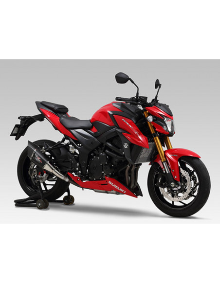 Silencieux YOSHIMURA R11SQ inox Satin/casquette carbone Suzuki GSX-S750