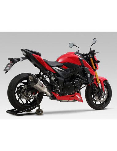 Silencieux YOSHIMURA R11SQ inox Titanium Blue/casquette carbone Suzuki GSX-S750