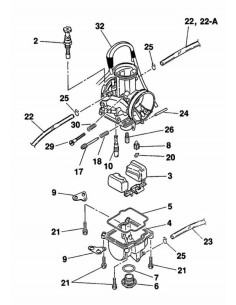 Carburateur KEIHIN PWK Quad Vent Ø35mm 2