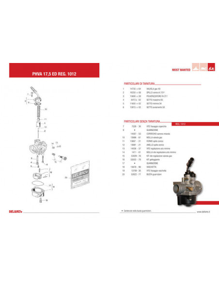 Carburateur DELL ORTO PHVA ED Ø17,5mm