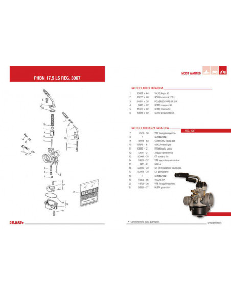 Carburateur DELL ORTO PHBN LS Ø17,5mm