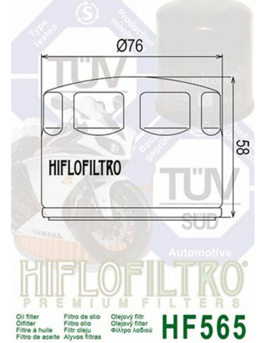 Filtre à huile HIFLOFILTRO - HF565