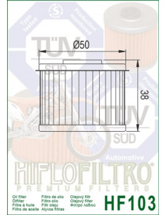 Filtre à air HIFLOFILTRO Racing - HF103 2