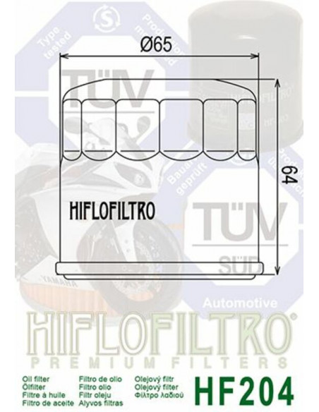 Filtre à huile HIFLOFILTRO Racing - HF204RC