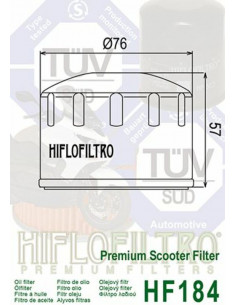 Filtre à huile HIFLOFILTRO - HF184 2