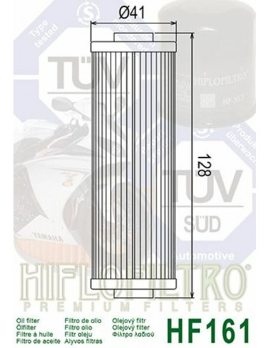 Filtre à huile HIFLOFILTRO - HF161 BMW