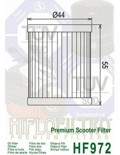 Filtre à huile HIFLOFILTRO - HF972 2