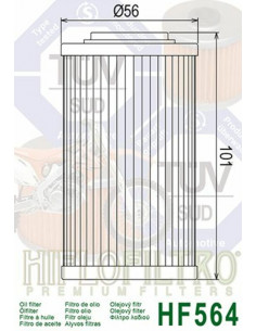 Filtre à huile HIFLOFILTRO - HF564 2