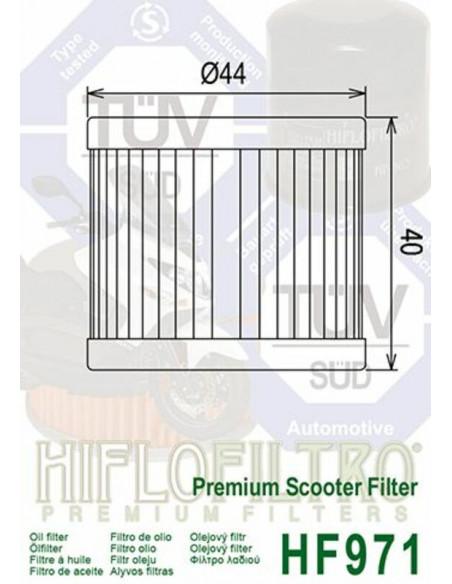 Filtre à huile HIFLOFILTRO - HF971 Suzuki