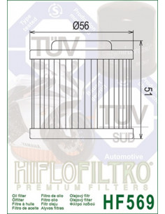 Filtre à huile HIFLOFILTRO - HF569 MV Agusta 2