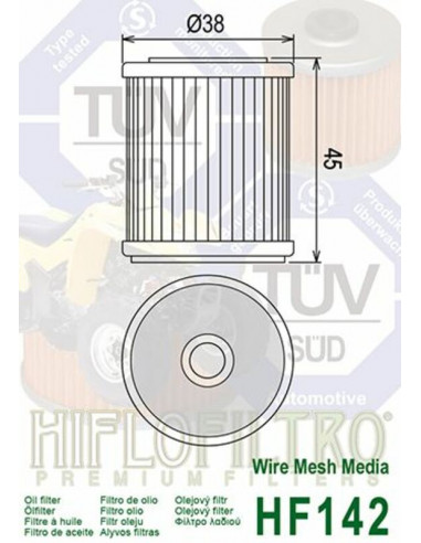 Filtre à huile HIFLOFILTRO - HF142 Filtre à huile HIFLOFILTRO - HF142