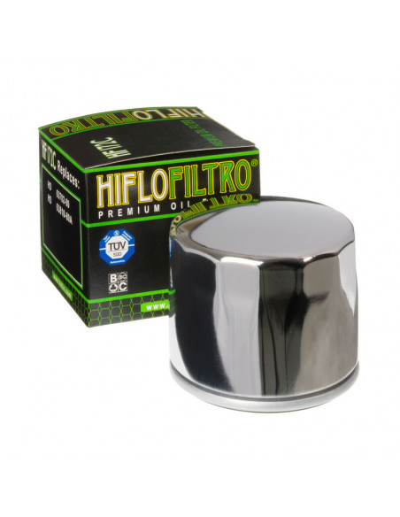 Filtre à huile HIFLOFILTRO Chrome - HF172C Filtre à huile HIFLOFILTRO Chrome - HF172C