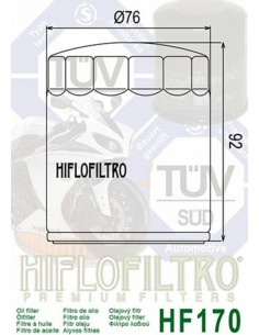 Filtre à huile HIFLOFILTRO Chrome - HF170C 2