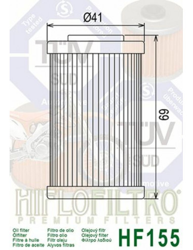 Filtre à huile HIFLOFILTRO - HF155