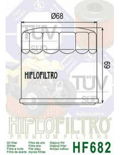 Filtre à huile HIFLOFILTRO - HF682 2