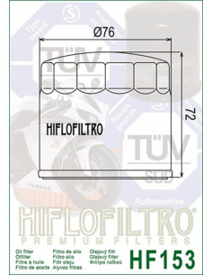 Filtre à huile HIFLOFILTRO Racing - HF153RC 2