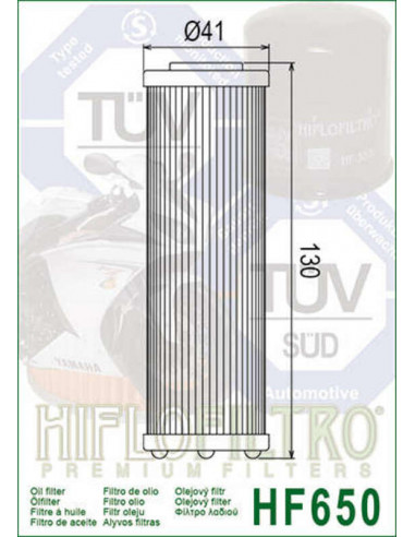 Filtre à huile HIFLOFILTRO - HF650 Husqvarna/KTM