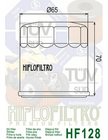 Filtre à huile HIFLOFILTRO - HF128