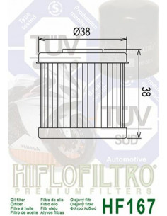 Filtre à huile HIFLOFILTRO - HF167 2