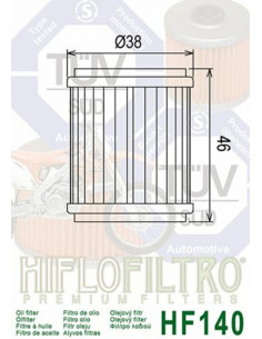 Filtre à huile HIFLOFILTRO - HF140 2