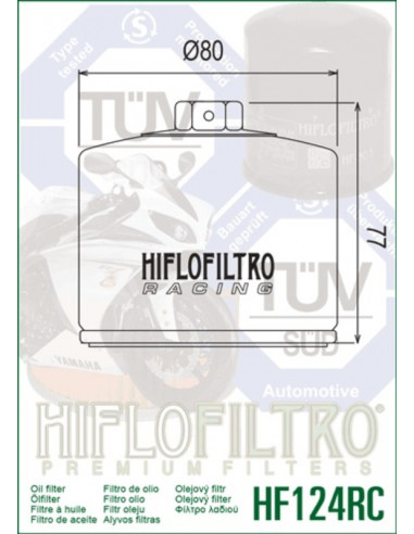 Filtre à air HIFLOFILTRO Racing - HF124RC Kawasaki Filtre à air HIFLOFILTRO Racing - HF124RC Kawasaki