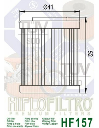 Filtre à huile HIFLOFILTRO - HF157 Filtre à huile HIFLOFILTRO - HF157