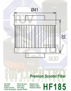 Filtre à huile HIFLOFILTRO - HF185 2
