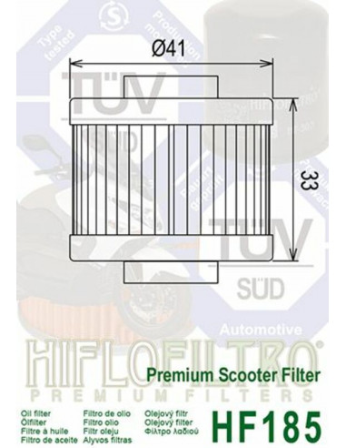 Filtre à huile HIFLOFILTRO - HF185 Filtre à huile HIFLOFILTRO - HF185