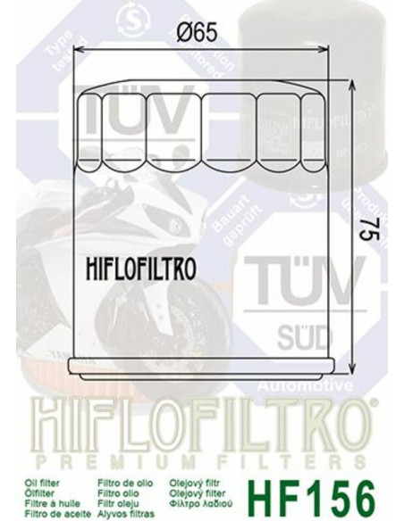 Filtre à huile HIFLOFILTRO - HF156 KTM Filtre à huile HIFLOFILTRO - HF156 KTM