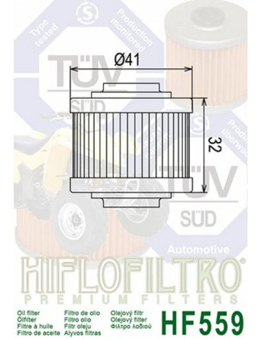 Filtre à huile HIFLOFILTRO - HF559 Filtre à huile HIFLOFILTRO - HF559