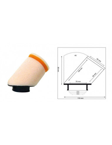 Filtre à air cylindrique TWIN AIR - 158975 Filtre à air cylindrique TWIN AIR - 158975